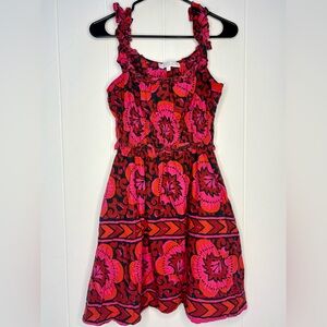 House of Harlow 1960 Fuchsia Pink Floral Mini Dress Size Small Ruched Revolve